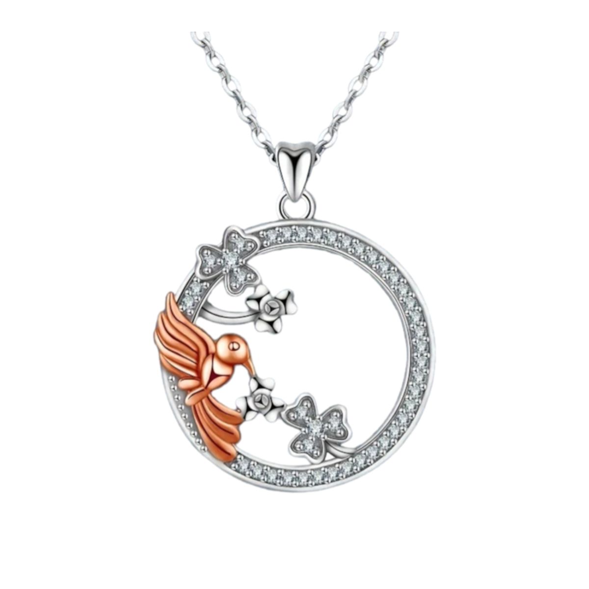 GENERICO - Collar pájaro colibrí plata 925 regalo joya mujer