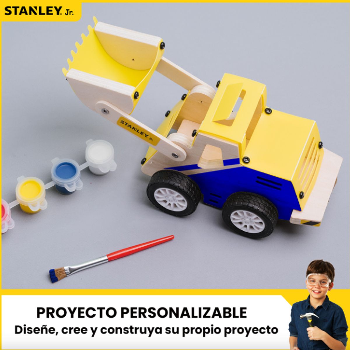 STANLEY JR - Camión Cargador Frotnal para armar Stanley Jr