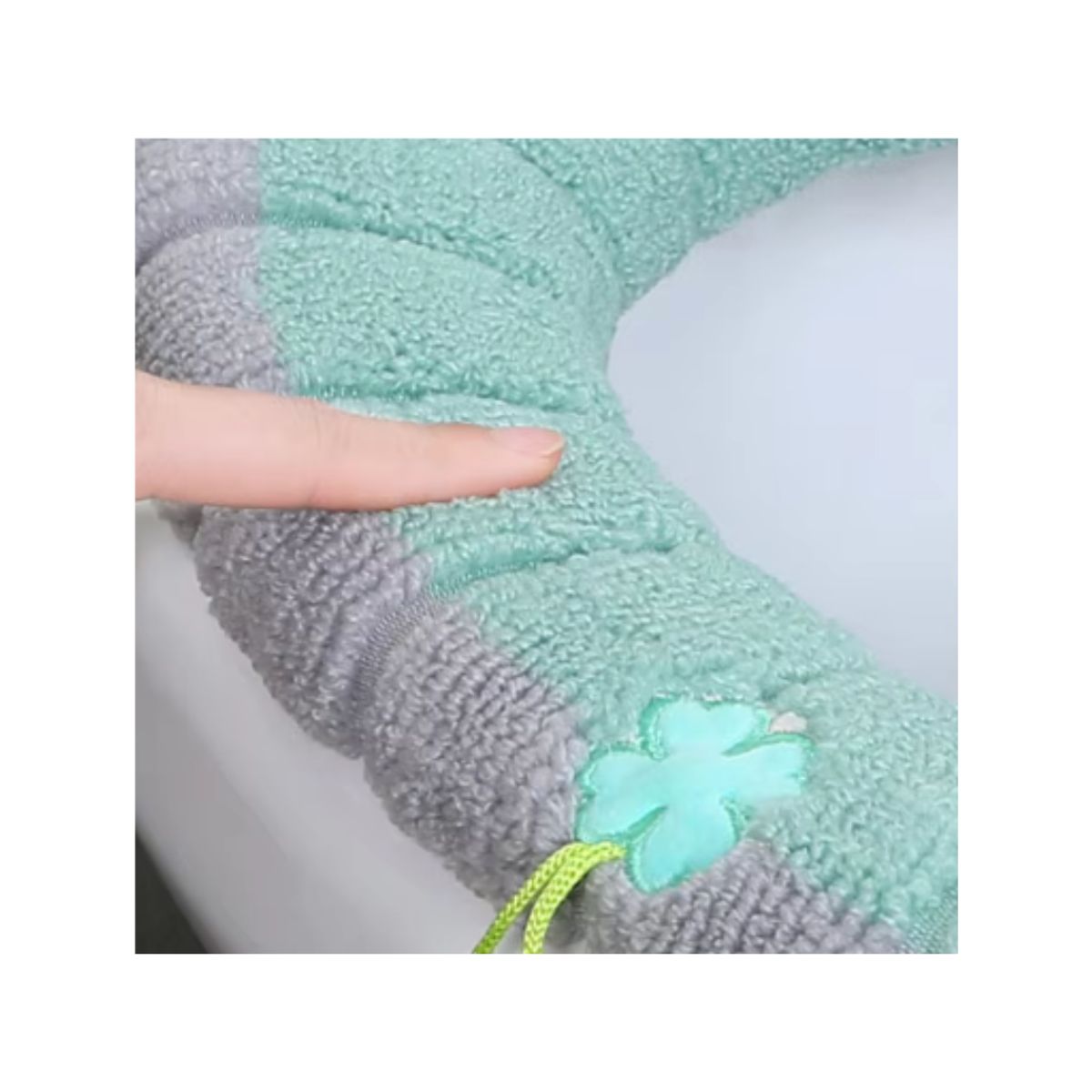 CRUSEC - Funda de Inodoro De Felpa Lavable Para WC