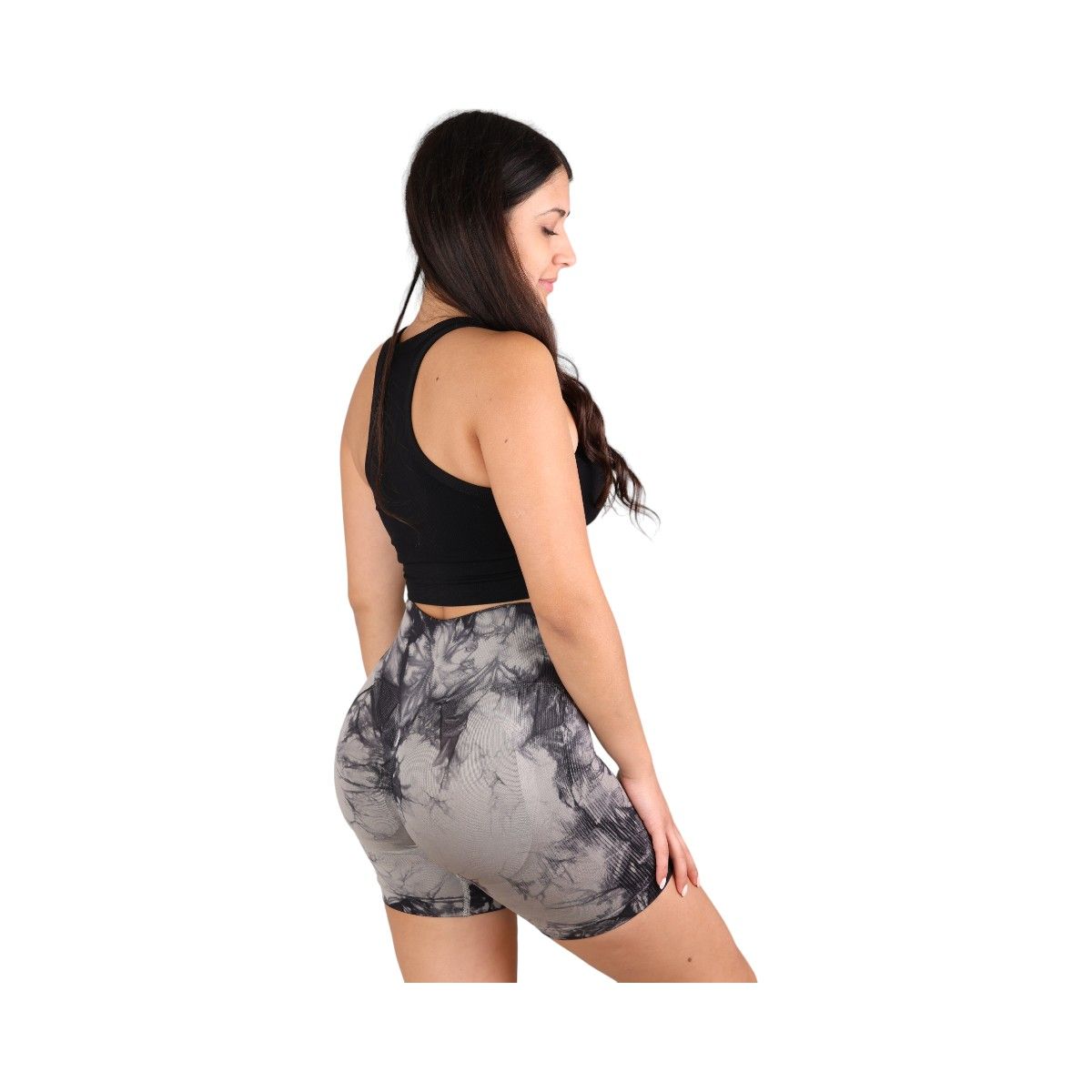 GENERICO - Calza Corta Short Doble Push Up Tie Dye costuras reforzadas