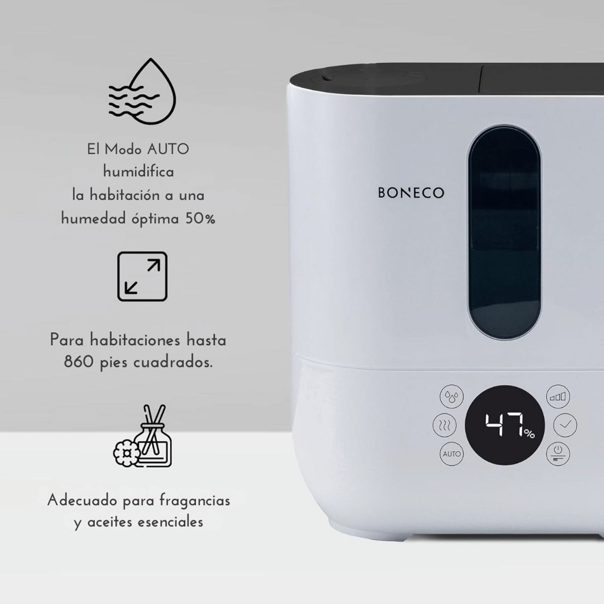 BONECO - Humidificador Ultrasónico 5 Litros / 60 m2