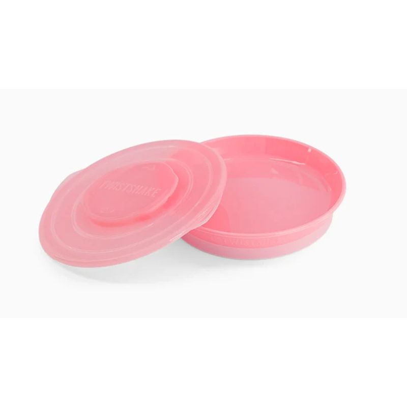 TWISTSHAKE - Plato Antideslizante Bebés-Twistshake con Tapa Inteligente