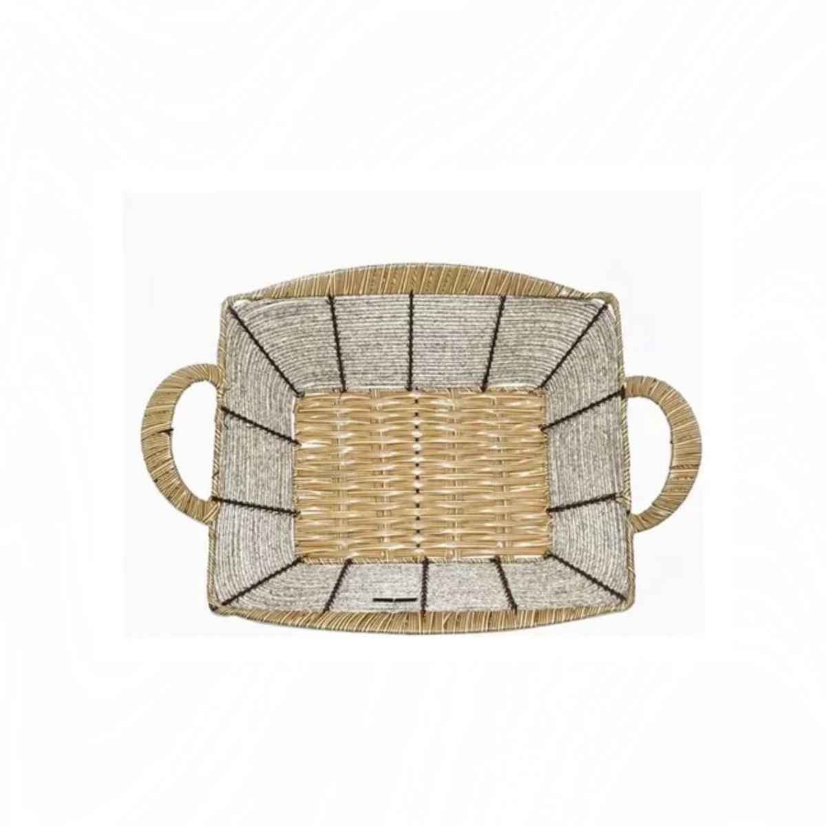 GENERICO - Panera Cesta De Pan Rectangular Color Dorado