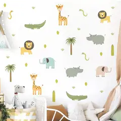 CREA TALLER - Animales selva vinilo stickers deco muro dormitorio infantil