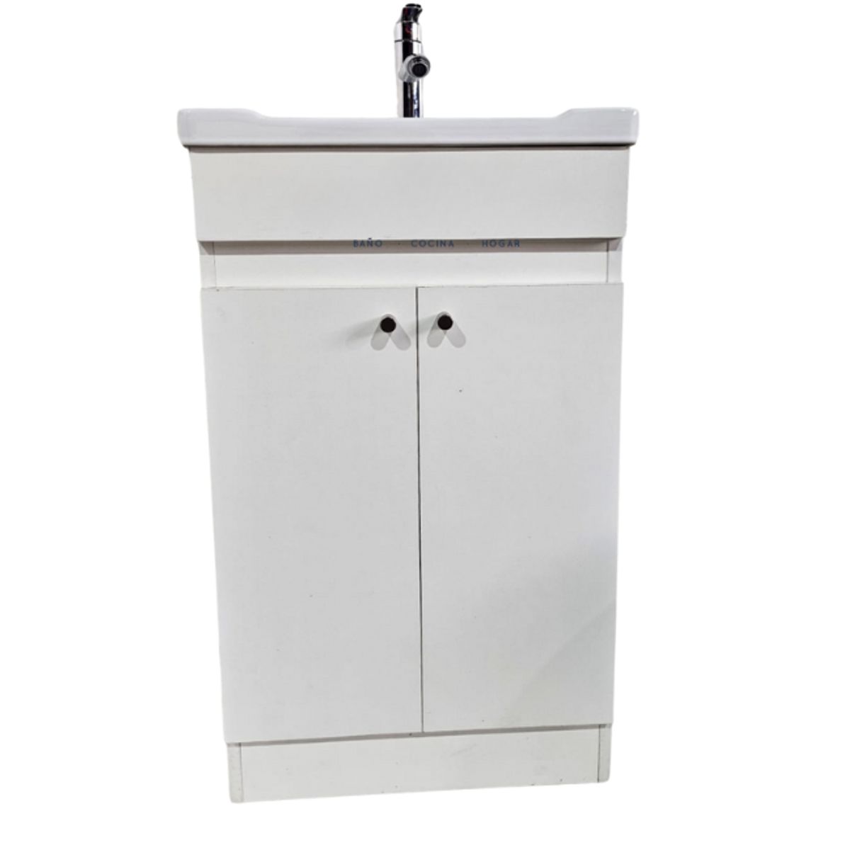 MODERN SPACE - Vanitorio Mdf 50x40cm Blanco Con Loza N50 Y Grifería