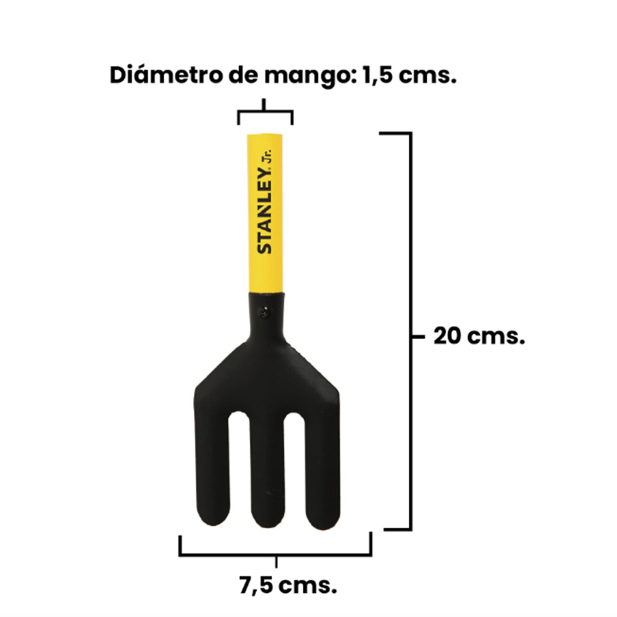 STANLEY JR - Herramienta Cultivador tenedor para Jardinería Metálico Niño