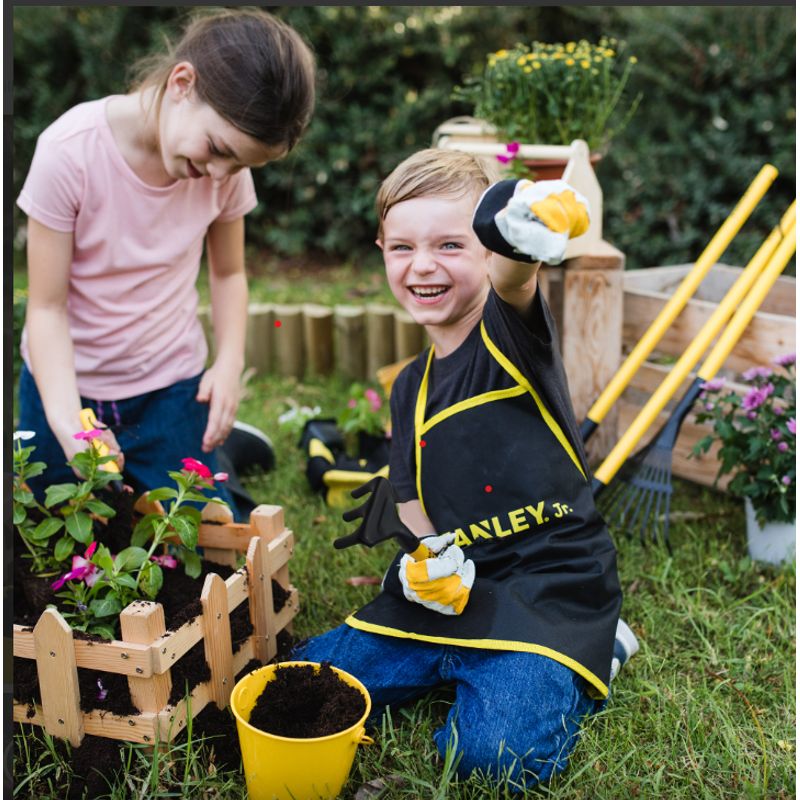 STANLEY JR - Rastrillo de Mano para Jardinería Metálico Niño