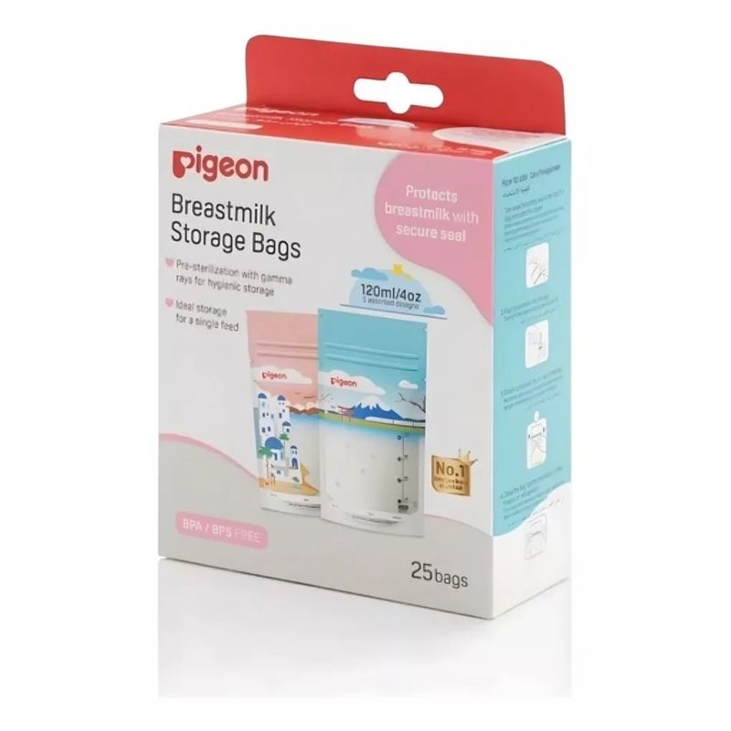 PIGEON - Bolsa Recolectora De Leche Materna Pigeon Con Diseño 180 Ml