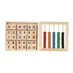 MONTESSORI WOOD - Set Ábaco Con Bloques De Madera