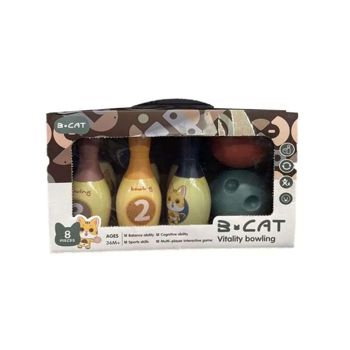 GENERICO - Set de Bowling Game CAT Juguetes 6 bolos