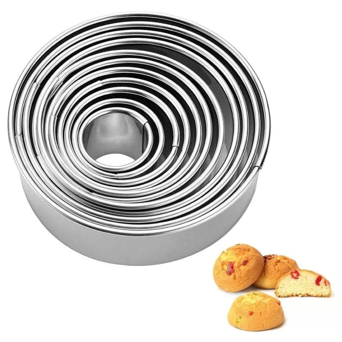 GENERICO - 14 Moldes Galletas Circulo Molde De Galleta Cortador Galleta