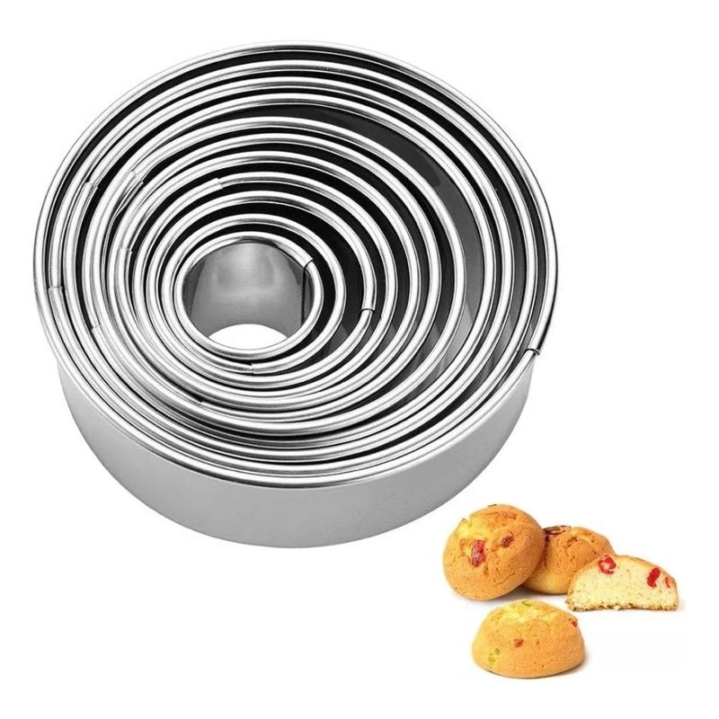 GENERICO - 14 Moldes Galletas Circulo Molde De Galleta Cortador Galleta