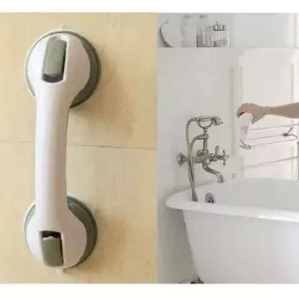 GENERICO - Manilla Agarradera De Ayuda Para Bañoducha Color Blanco