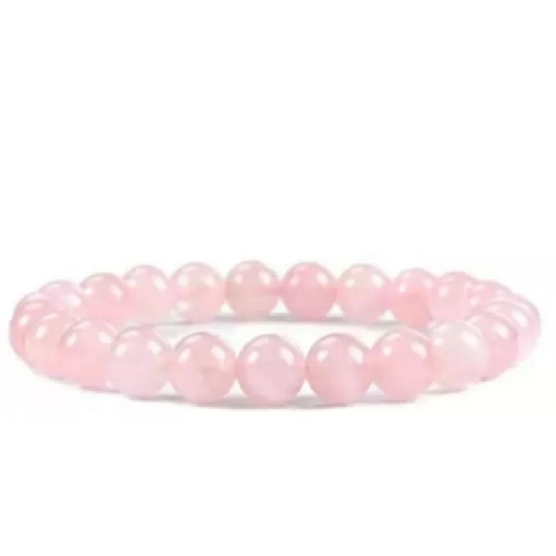 GENERICO - Pulsera Piedra Cuarzo Rosa 18cm