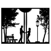 Cuadro Artesanal Pareja Enamorada en Madera mdf