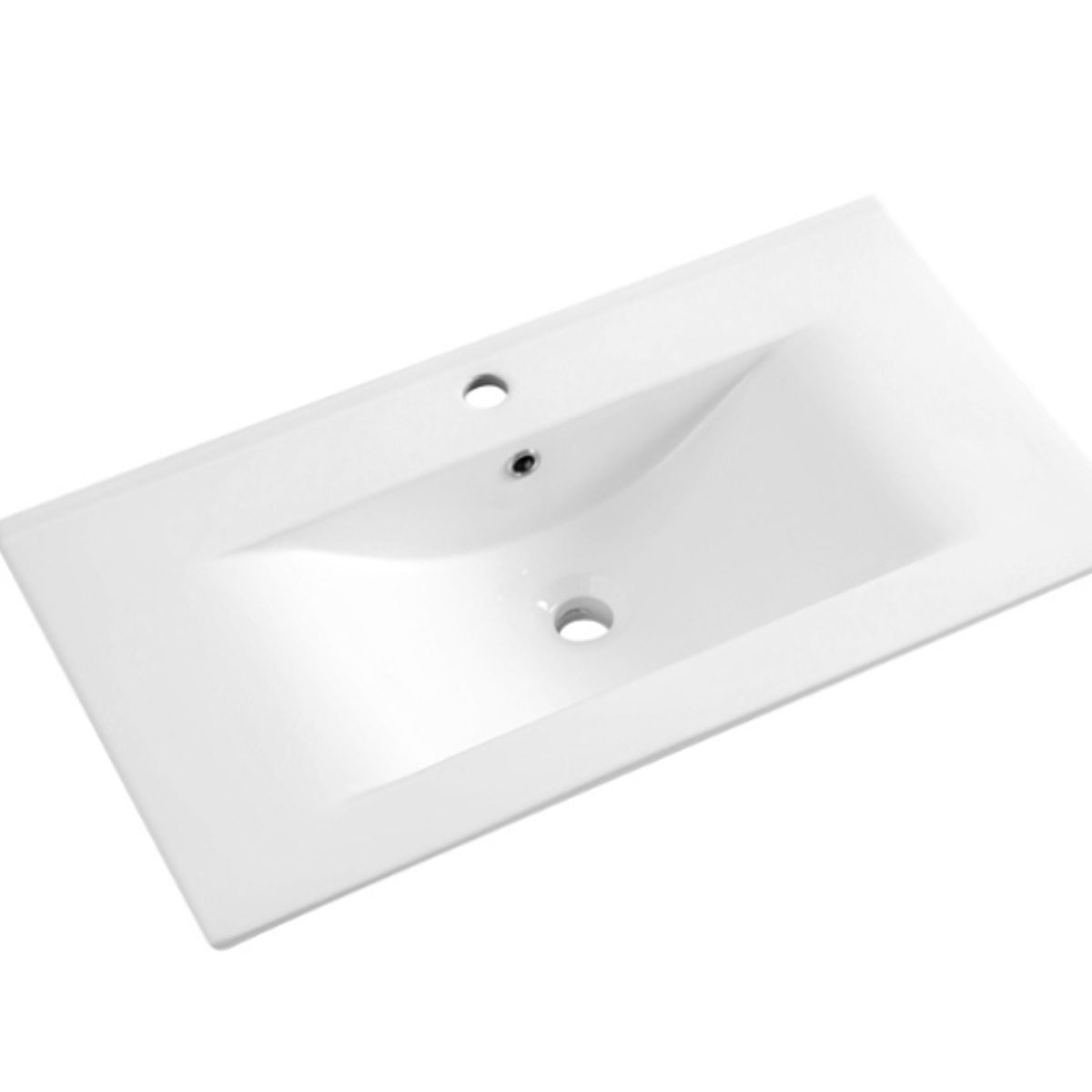 MODERN SPACE - Cubierta De Lavamanos Loza Blanca 80x47cm