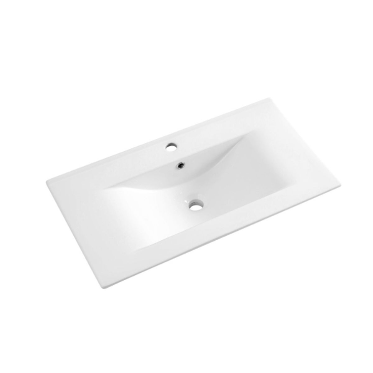 MODERN SPACE - Cubierta De Lavamanos Loza Blanca 80x47cm