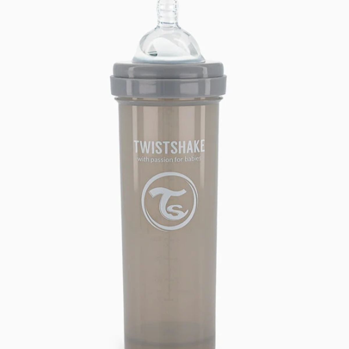 TWISTSHAKE - Mamadera Anticólicos Twistshake 330 ml Gris