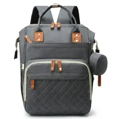 GENERICO - Mochila pañalera maternal gris