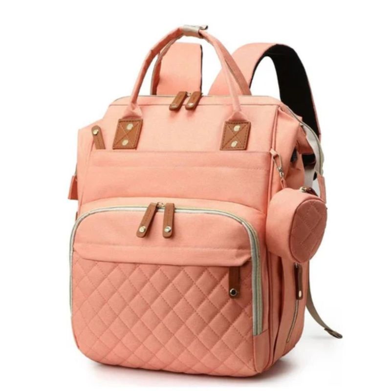 GENERICO - Mochila pañalera maternal rosada