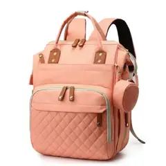 GENERICO - Mochila pañalera maternal rosada