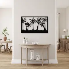 GENERICO - Cuadro Artesanal Palmeras en Madera mdf 3mm