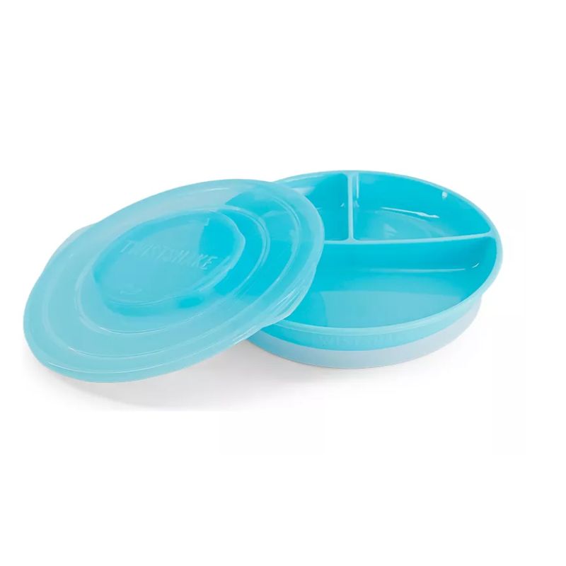 TWISTSHAKE - Plato con División Antideslizante Twistshake Azul-Sin BPA