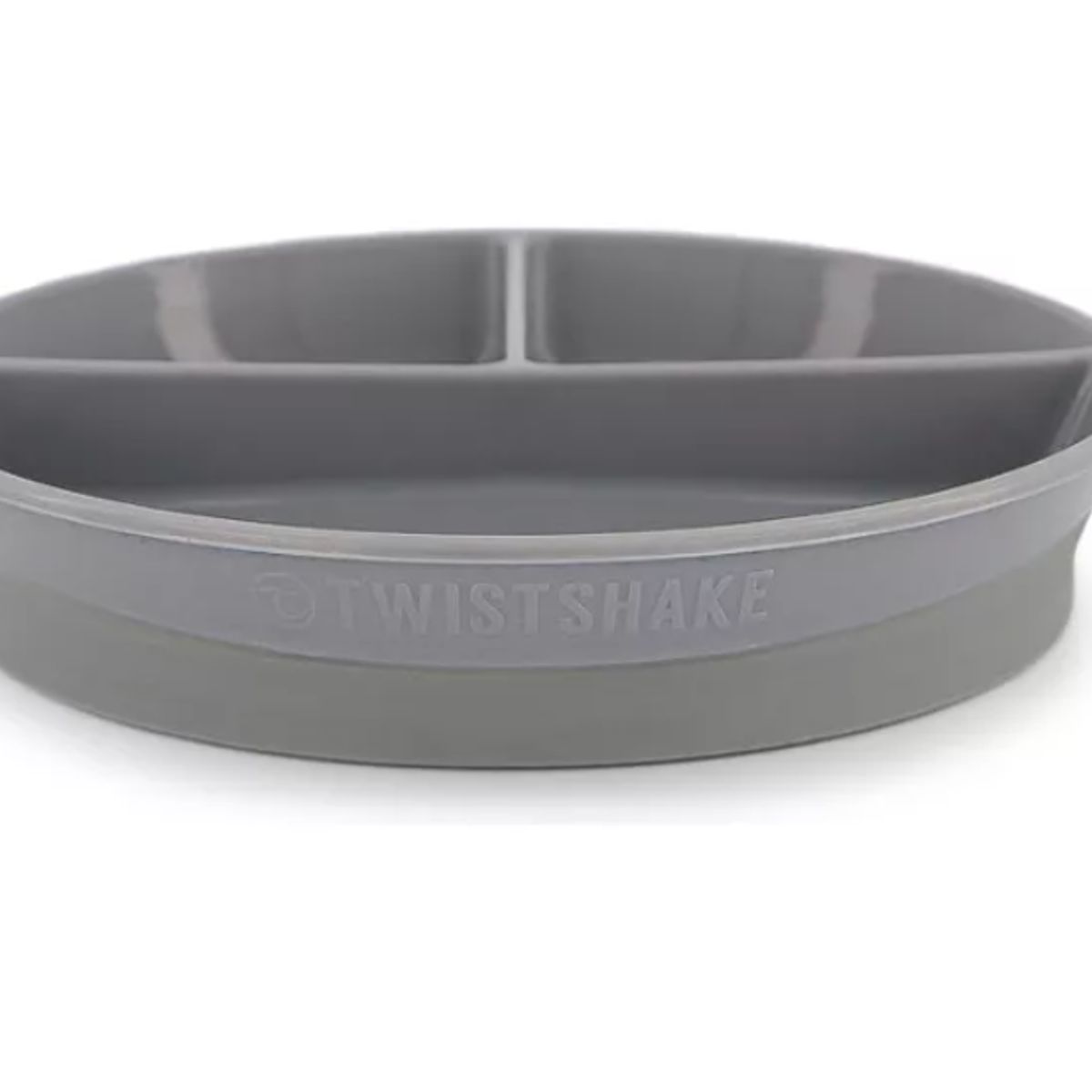 TWISTSHAKE - Plato con División Antideslizante Twistshake Gris -Sin BPA