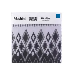 MASHINI - Juego de Sábanas Estampadas 144 Hilos 2.0 Plazas