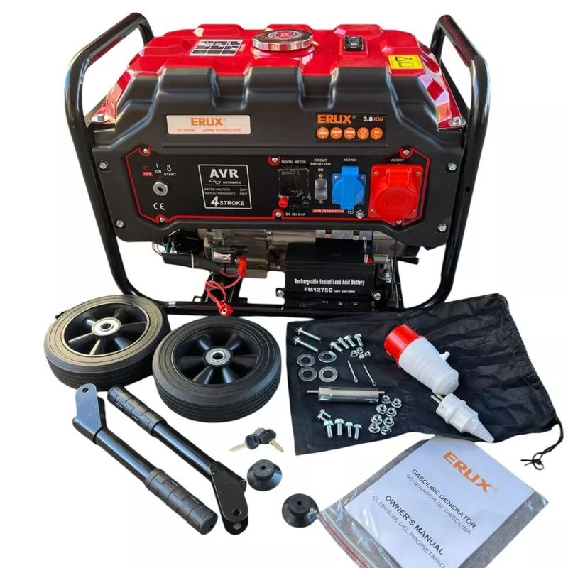 ALTERNATIVE - Generador Bencinero De 3.8 Kw Partida Electrica - Licencia Americana