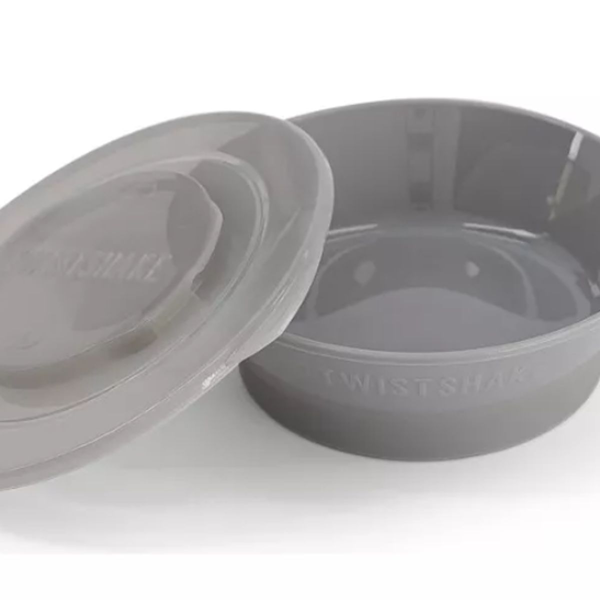 TWISTSHAKE - Bowl para Bebés Twistshake con Tapa y Click-Mat 520ml Gris
