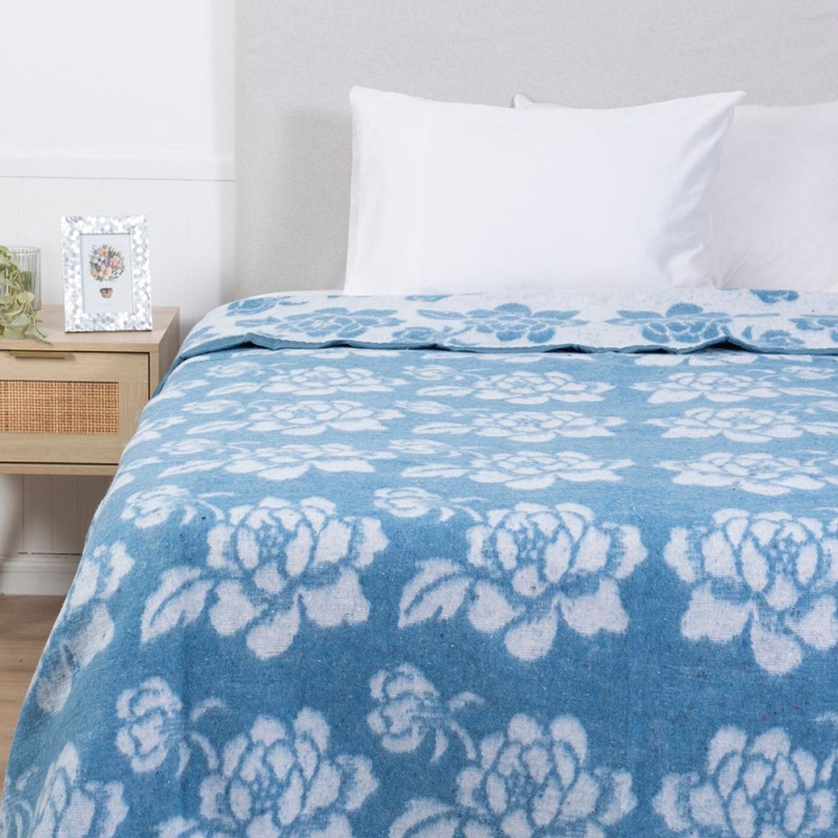 MASHINI - Frazada Térmica Noruega 1.5 Plazas Celeste