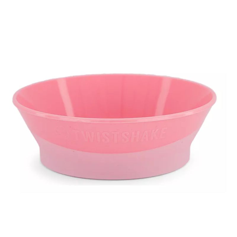 TWISTSHAKE - Bowl para Bebés Twistshake con Tapa y Click-Mat 520ml Rosado