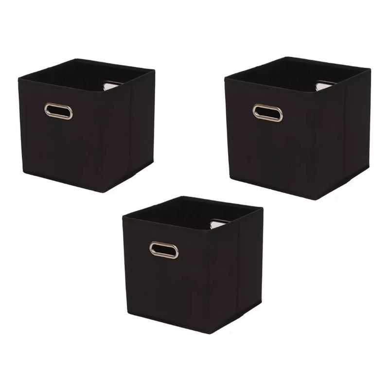 GENERICO - Pack 3 Cajas Cubo Organizador Plegable Tela Closet Ropa Etc