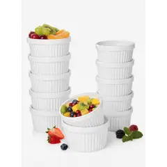 GENERICO - Pack 12 Ramekin Pocillo Blanco 120ml