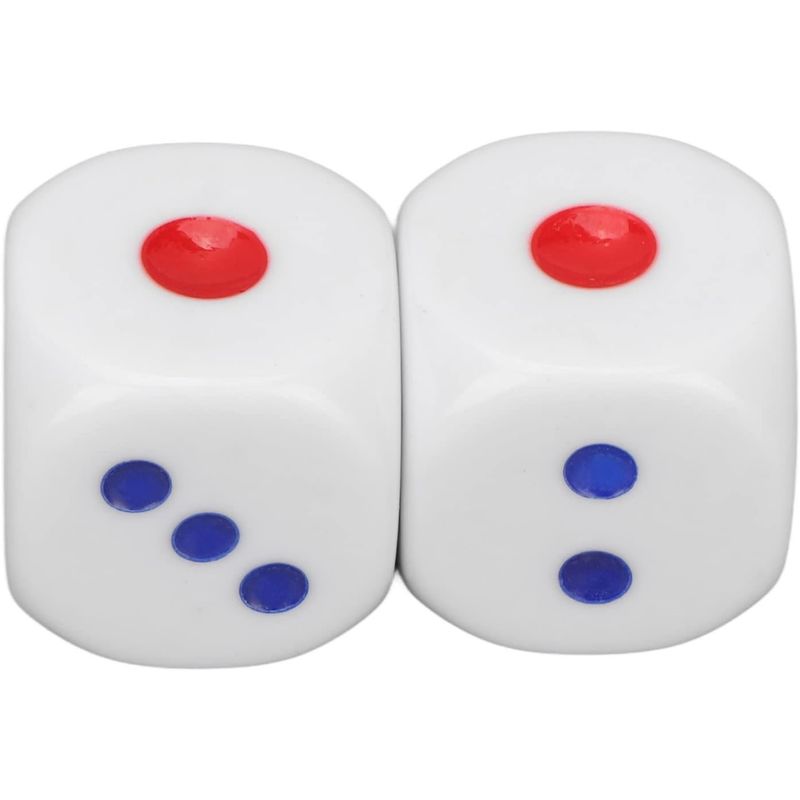 GENERICO - Pack 90 Dados Blancos 12mm Esq/ Redonda, Juego De Dados