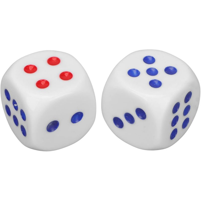 GENERICO - Pack 72 Dados Blancos 14mm Esquina Redonda, Juego De Dado
