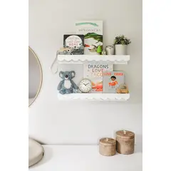 GENERICO - Repisas Flotantes Para Libros Ideal Para Niños Color Blanco