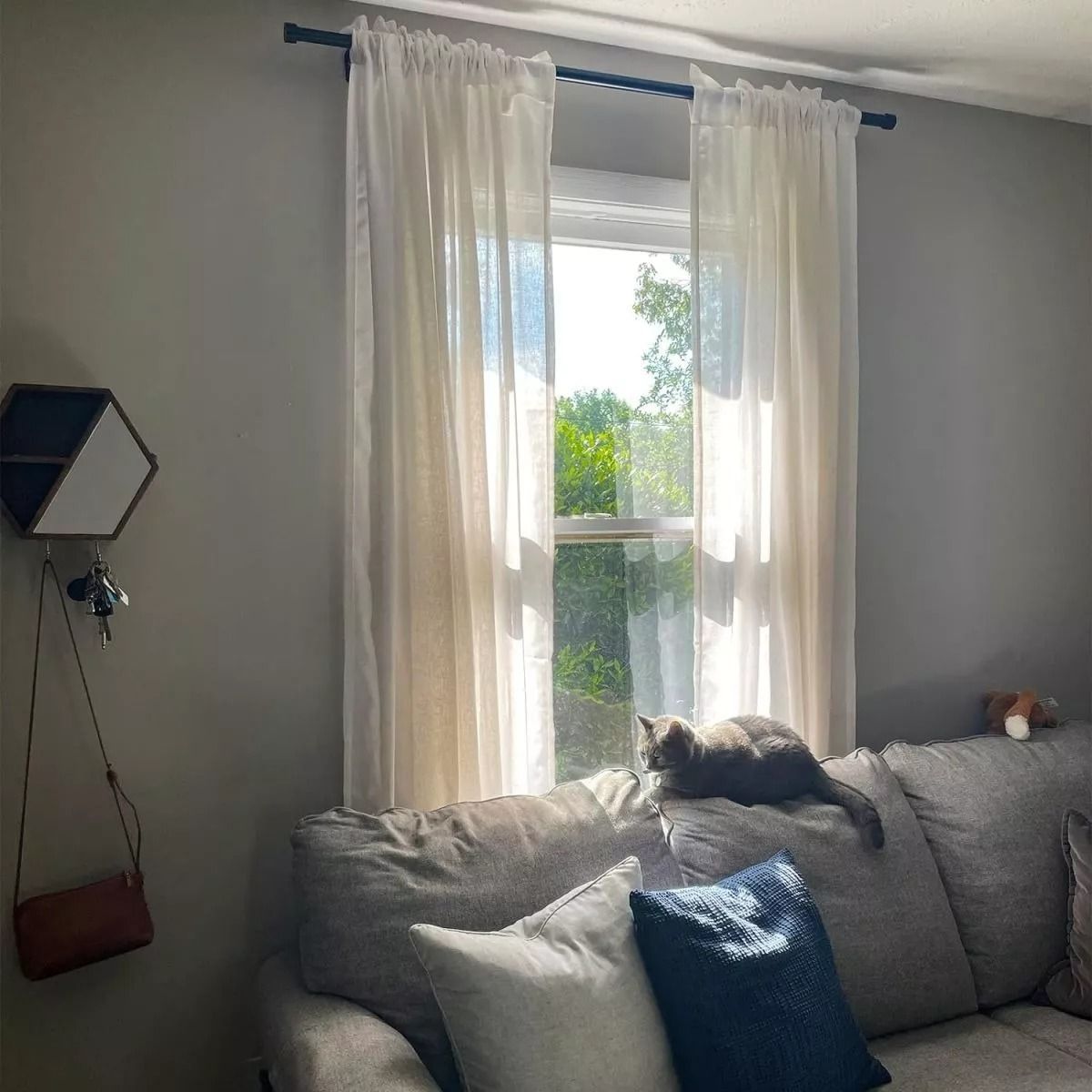 TNAKIEX - Barra Cortina Baño Ducha Metal Extensible 80-360 Cm-Negro