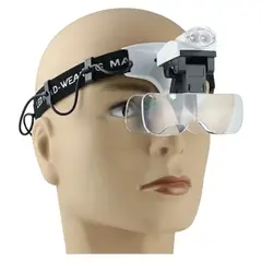 INVENCIBLE - LUPA CABEZA DUPLILED 5 LENTES MULTIPLES AUMENTOS NB74