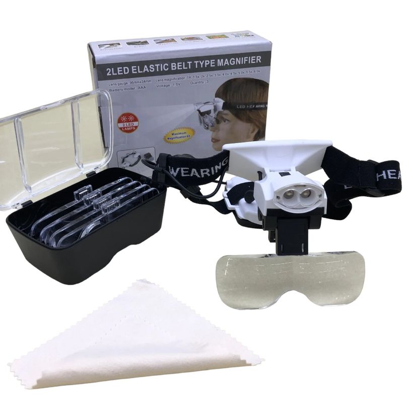 INVENCIBLE - LUPA CABEZA DUPLILED 5 LENTES MULTIPLES AUMENTOS NB74