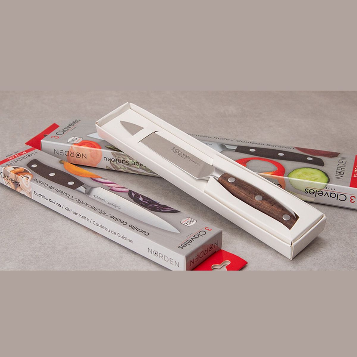 3 CLAVELES - Cuchillo Norden 13 cm