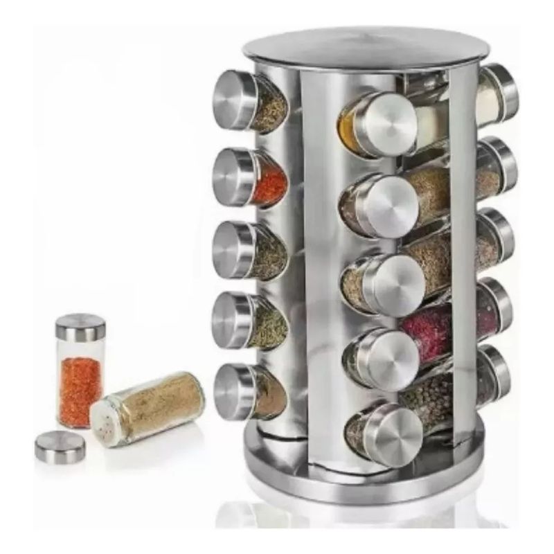 MUNDO MAGIA - Condimenteros Especiero Giratorio Cocina 20 Frascos