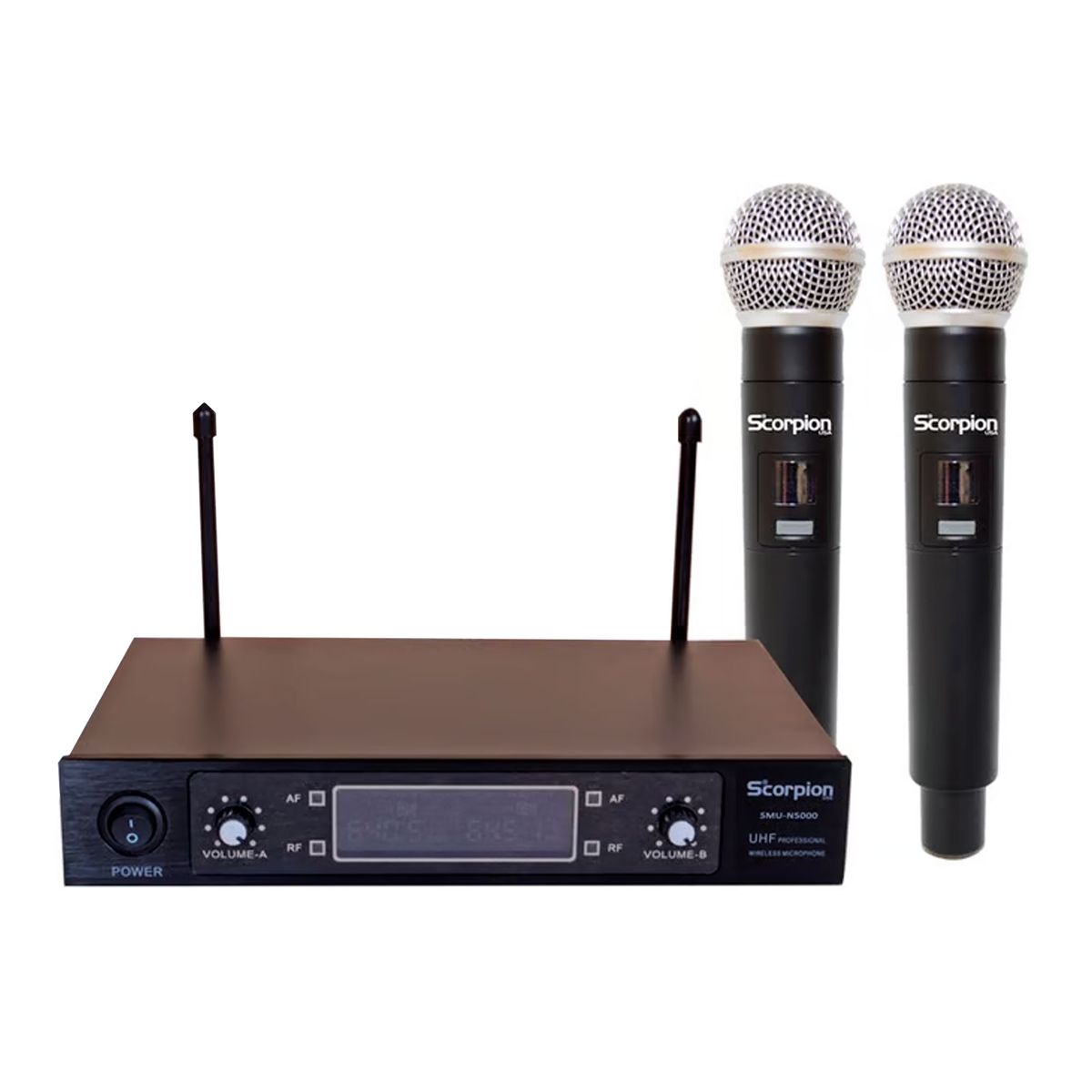 SCORPION - MIC INALAMBRICO DE MANO DOBLE UHF FQ VAR Scorpion SMU N5000