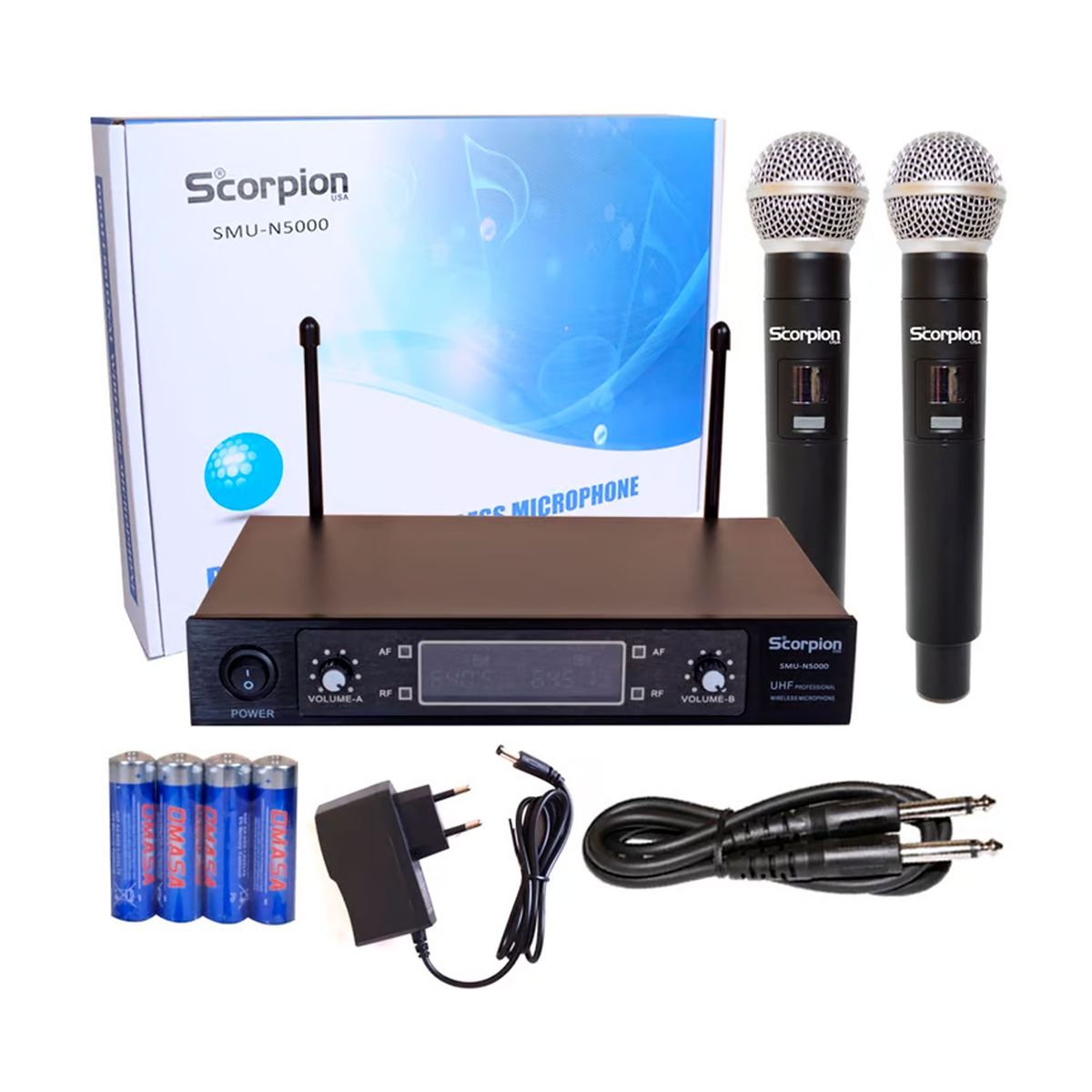 SCORPION - MIC INALAMBRICO DE MANO DOBLE UHF FQ VAR Scorpion SMU N5000