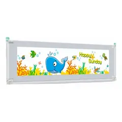MUNDO MAGIA - Baranda De Cama Seguridad Bebe Plegable 180cm 82cm