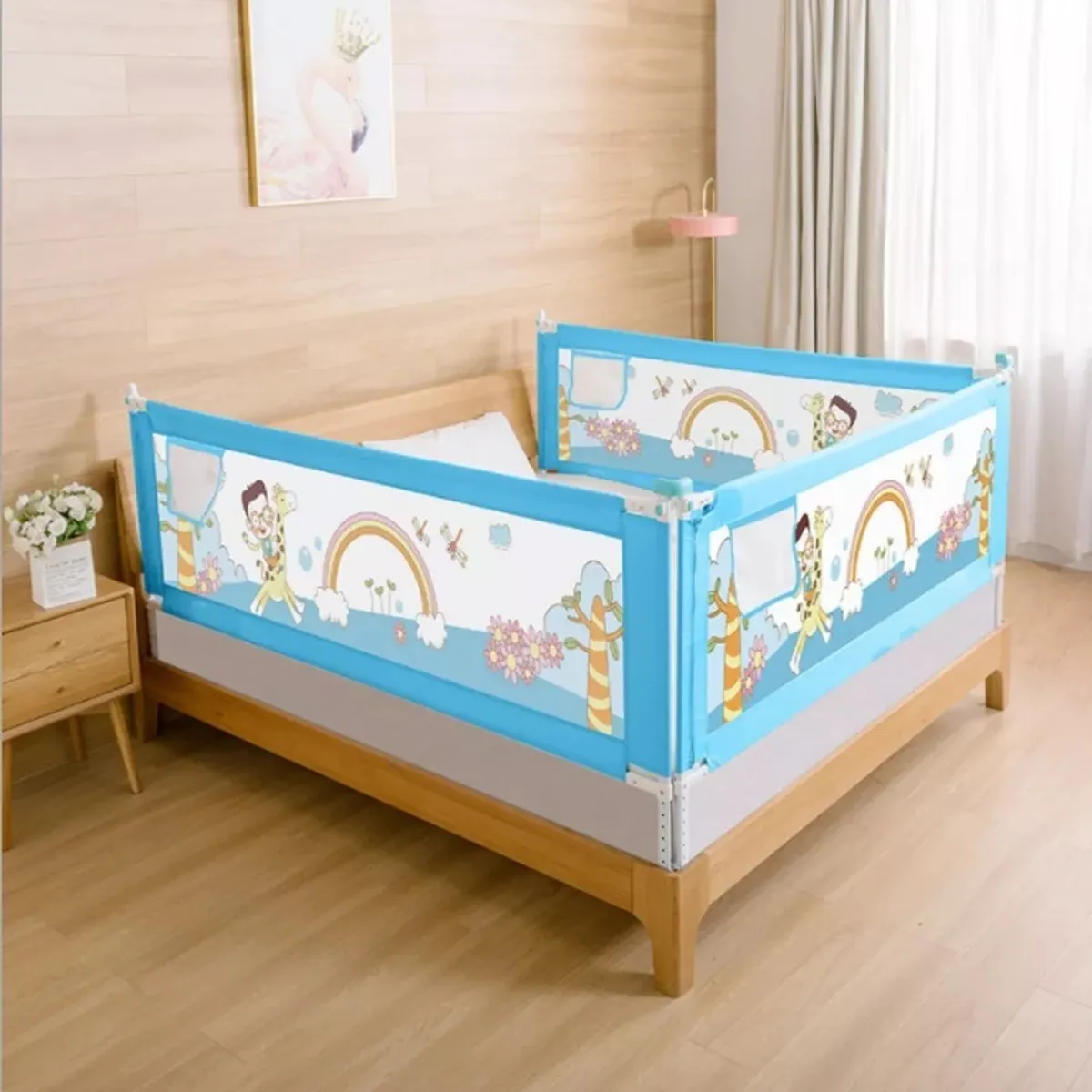 MUNDO MAGIA - Baranda De Cama Seguridad Bebe Plegable 180cm  82cm