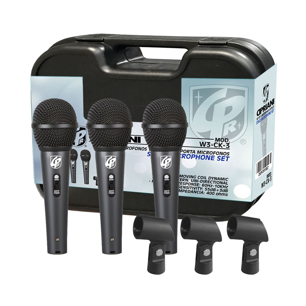 CIPRIANI - SET 3 MICROFONO + PORTA MIC 030FCM1882 Cipriani WK CK 3