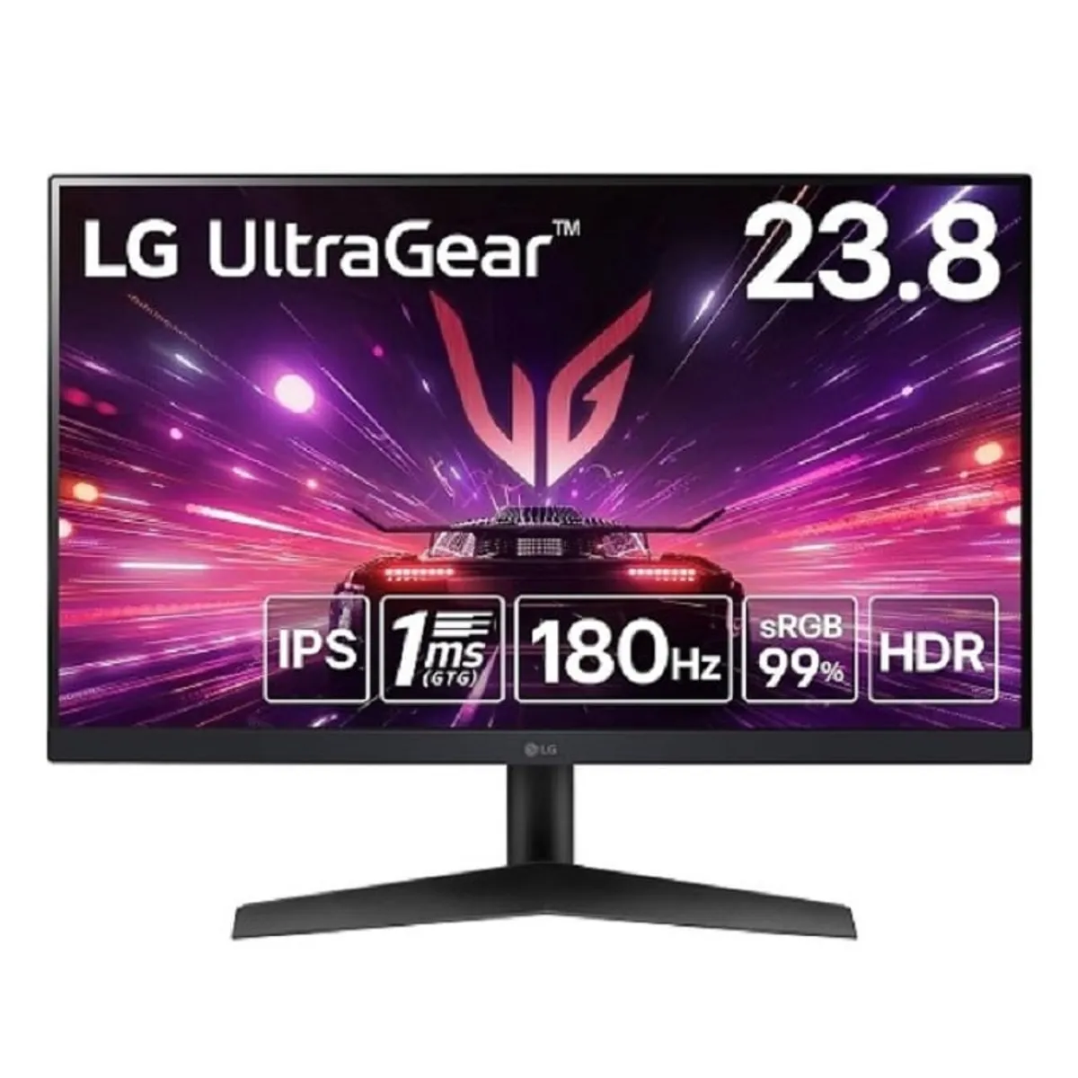 LG - Monitor LG Gamer 24GS60F-B 24" 1920x1080 180Hz DP/HDMI Plano Negro