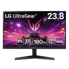 LG - Monitor Gamer 24GS60F-B 24" 1920x1080 180Hz DP/HDMI Plano Negro